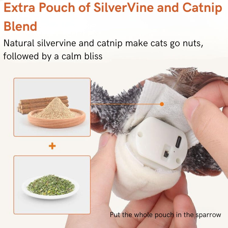FlutterFlick™ Electric sparrow cat toy