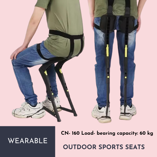 ErgoSeat™ Exoskeleton Wearable Folding Chair