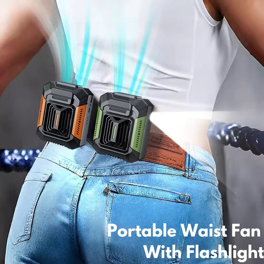 WaistWind Pro™ Portable Waist Mini Fan with Power bank