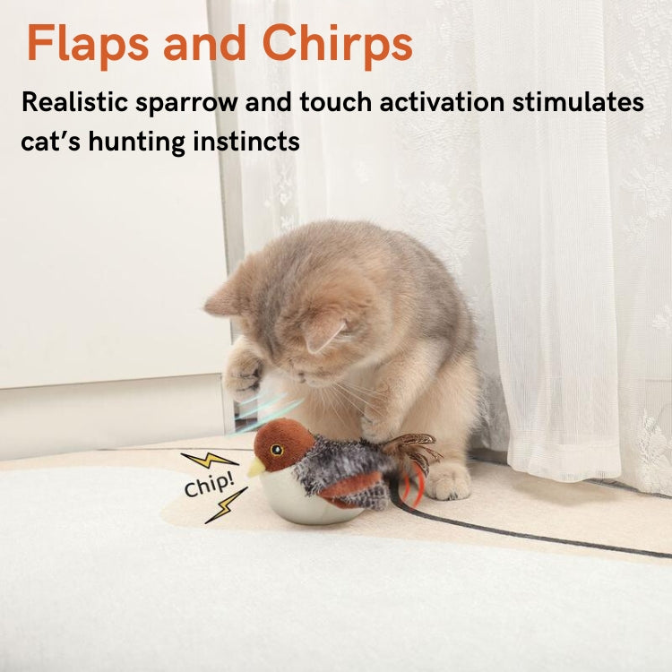 FlutterFlick™  Electric sparrow cat toy