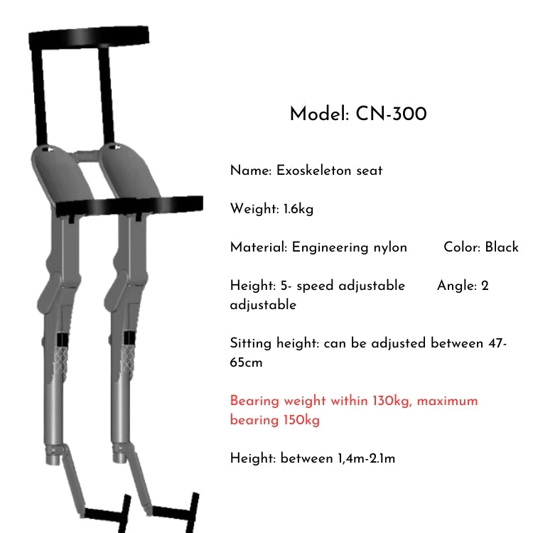 ErgoSeat™  Exoskeleton Wearable Folding Chair